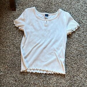 Old Navy Cream Short Sleeve Kids Tee